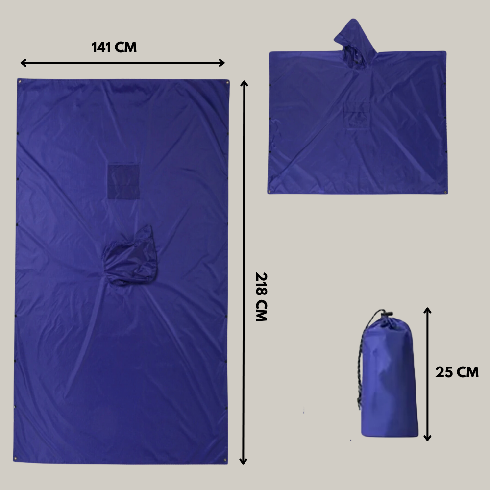 Rain poncho - Trekking - Hiking - Bicycle - Mountain bike