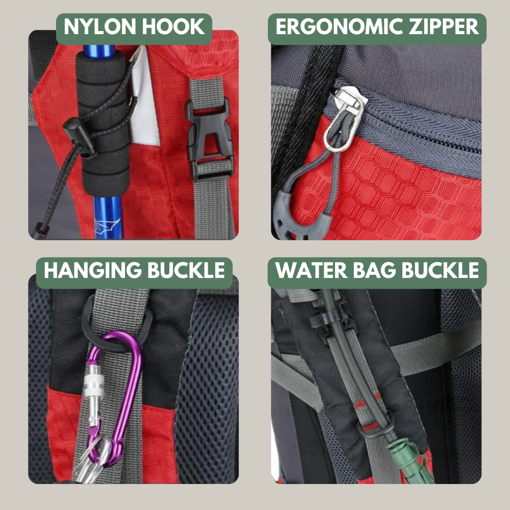 TrekMaster 60L – Waterproof Hiking & Trekking Backpack with Rain Cover