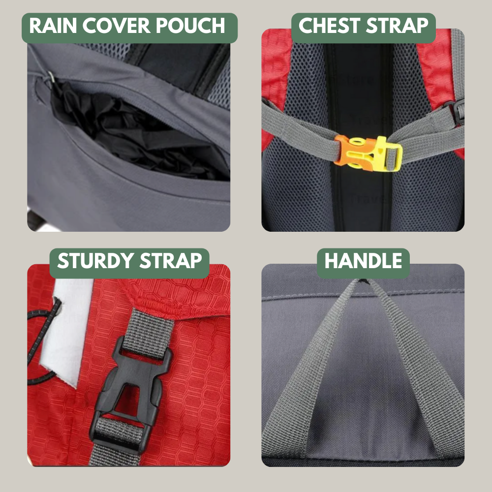 TrekMaster 60L – Waterproof Hiking & Trekking Backpack with Rain Cover