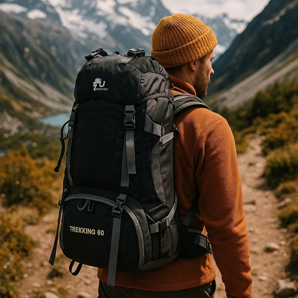 TrekMaster 60L – Waterproof Hiking & Trekking Backpack with Rain Cover