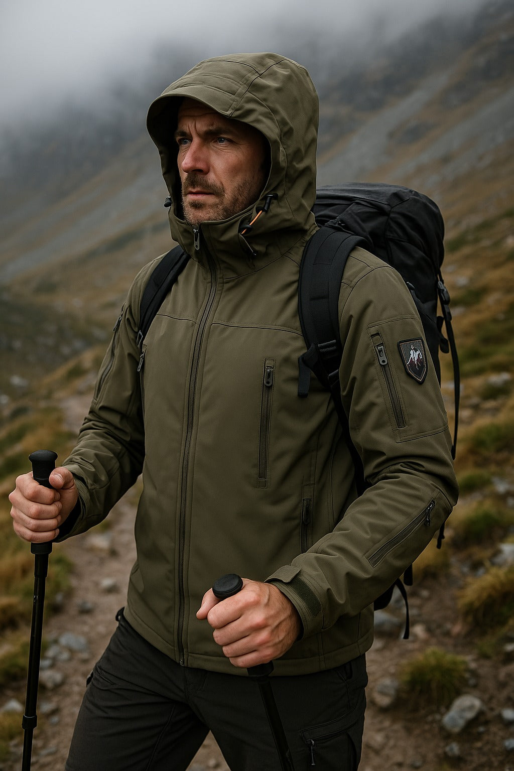 Softshell jacket men - Hiking jacket - winter waterproof