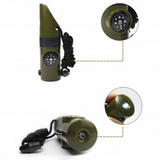 Multifunction Survival Whistle (Compass - Lamp - Magnifying Glass - Thermometer)