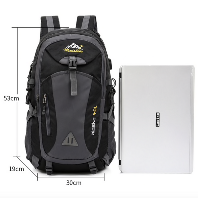 Men's/Women's Hiking Backpack with USB Charger - 40L