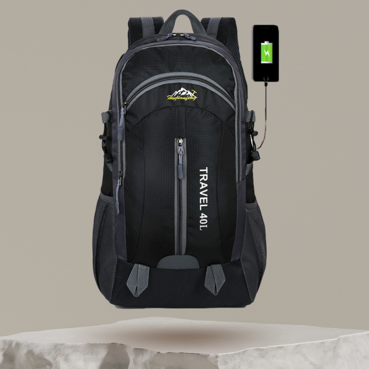 Men's/Women's Hiking Backpack with USB Charger - 40L