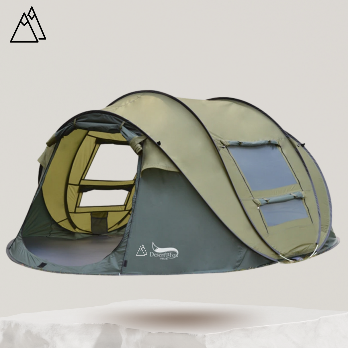 3-Person Pop-Up Waterproof Camping Tent - 4 Seasons Instantaneous